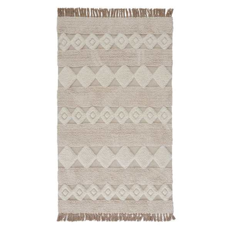 St. Marco Ivory Flatweave Diamond Design Runner, 2×7 | At Home