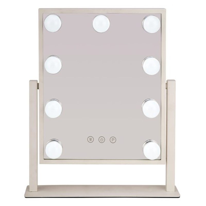 White LED Light Standing Mirror, 16″