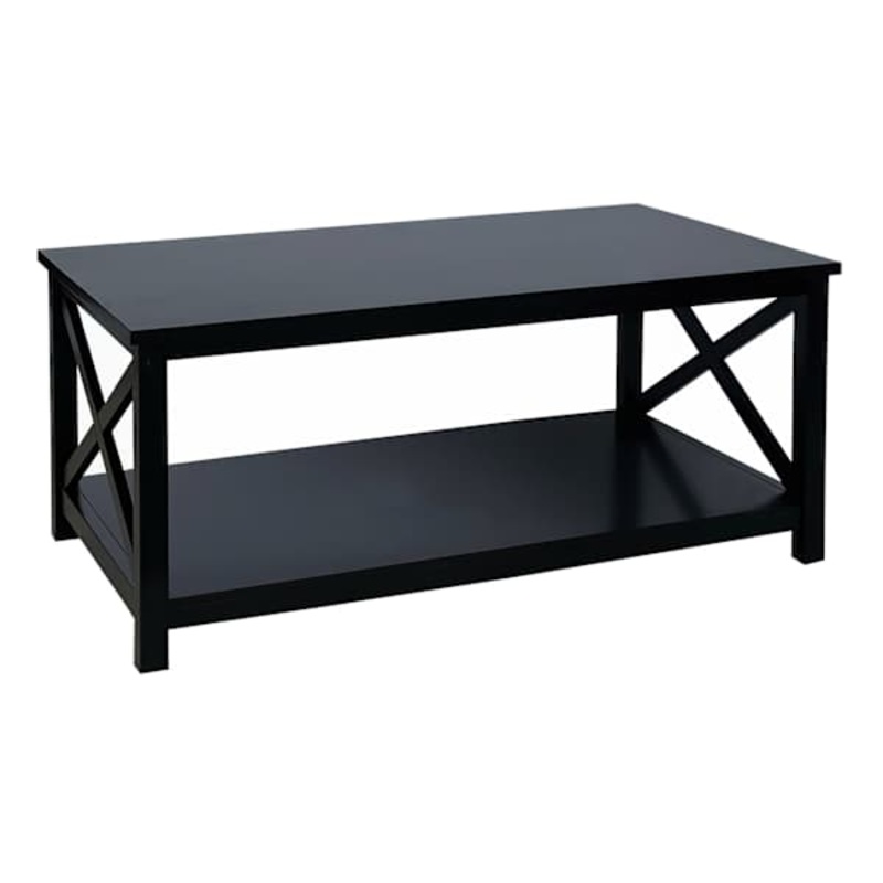 Alexander Wooden Coffee Table, Black