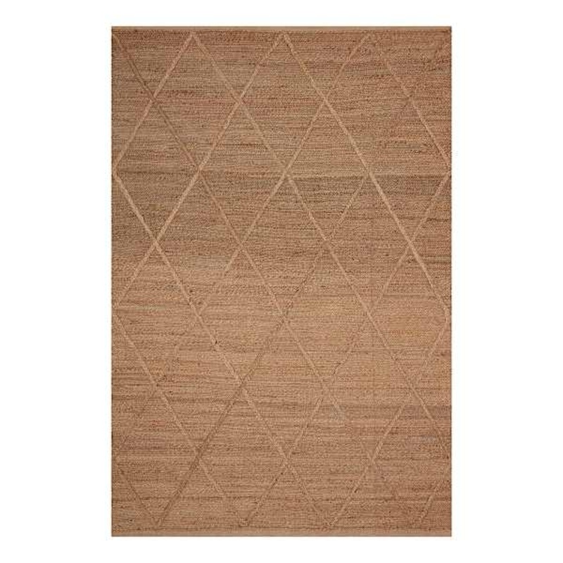 (B661) Providence Goldie Jute Diamond Design Area Rug, 8×10