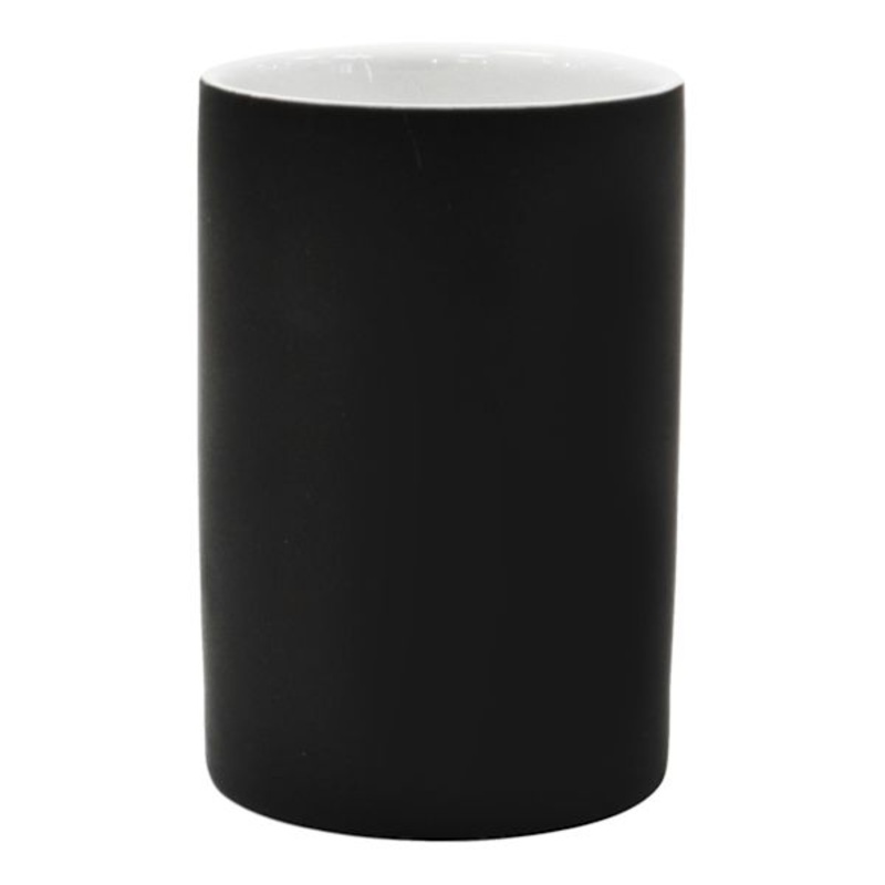 Crosby St. Denn Black Soft Touch Bath Tumbler, 4.8″