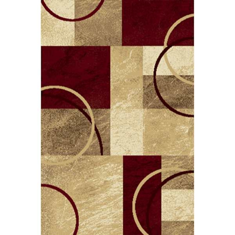 Superior Burgundy & Tan Geometric Accent Rug 3×5 | Home Decor | At Home