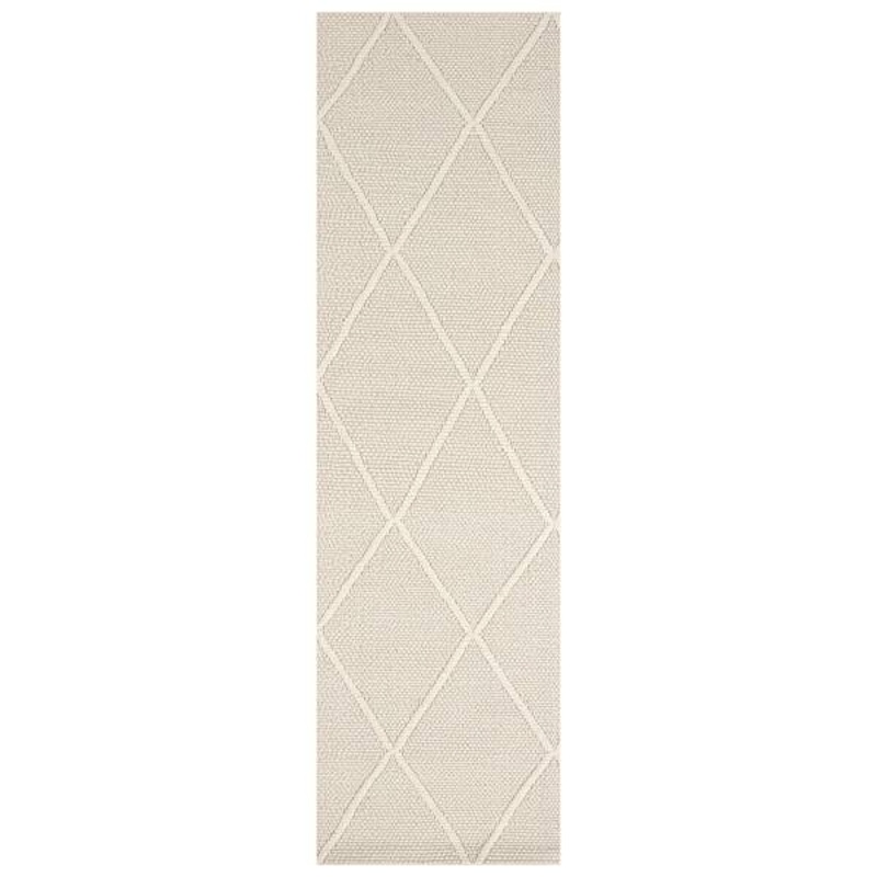 Wesley White Diamond Design Runner, 2×7 | At Home