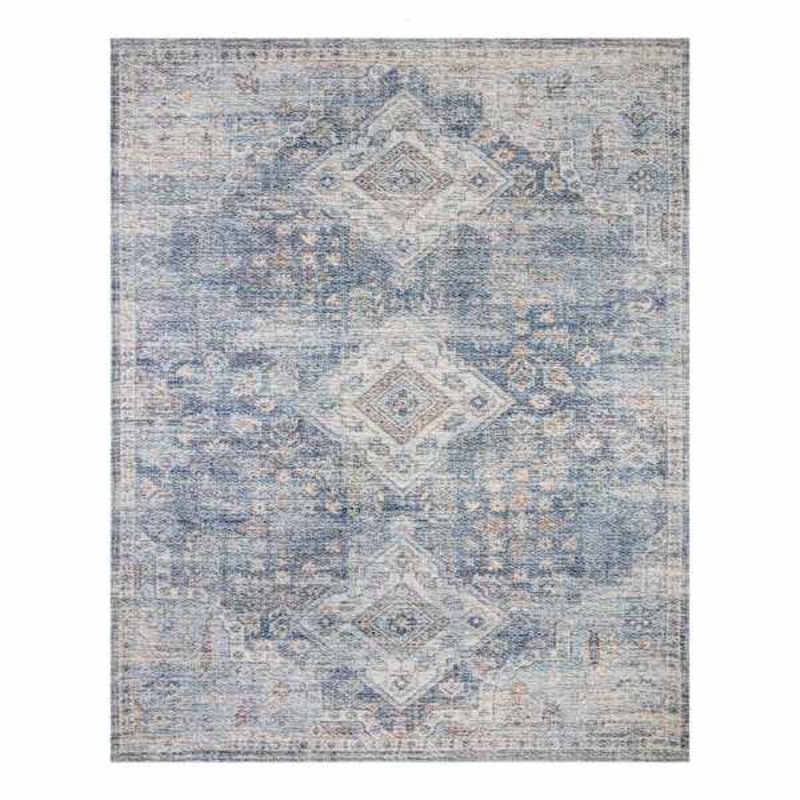 Whittington Blue Floral Medallion Area Rug 8×10 | At Home