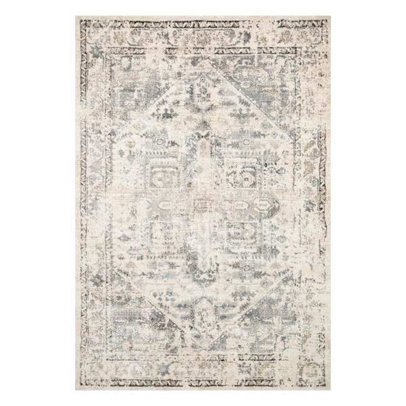 (A433) Cliff Grey Stone Area Rug, 5×7