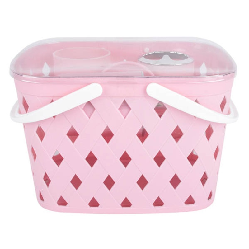 5pc Bath Accessories Chalk Pink