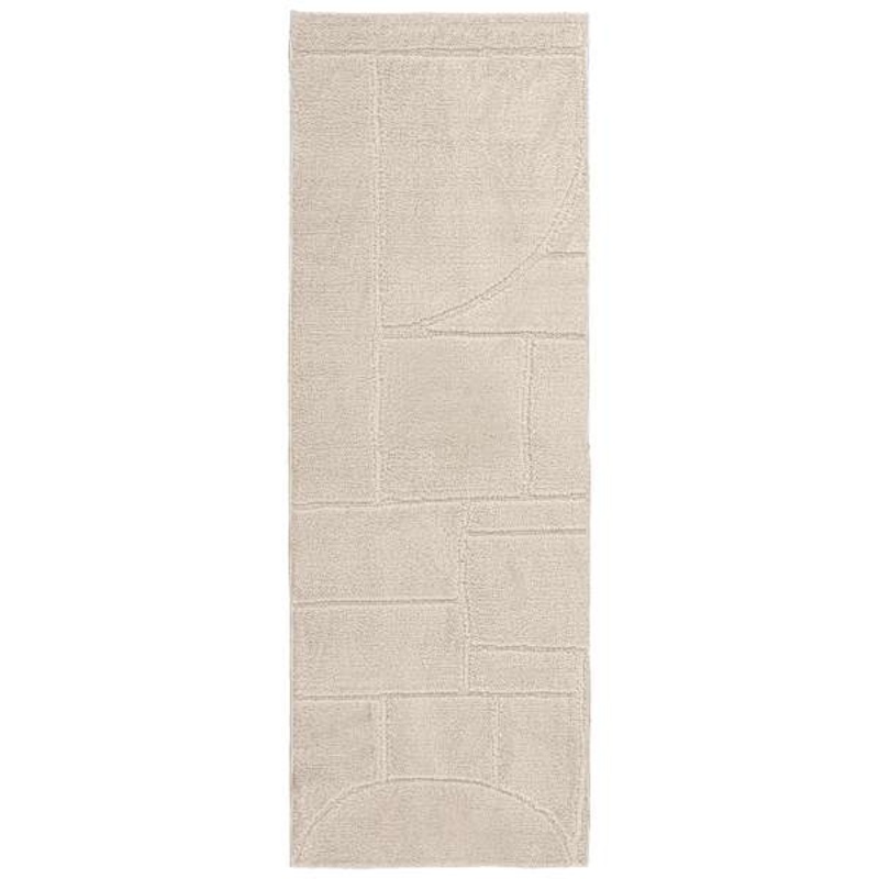 (D607) Crosby St. Athena Cosmo Cream High-Low Runner, 2×7