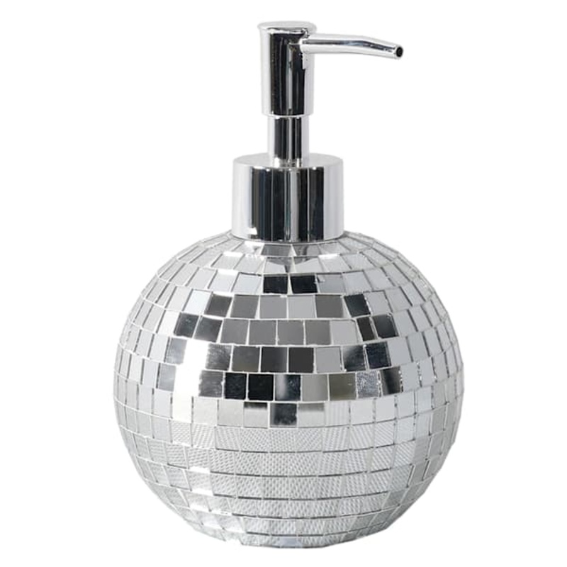 Mirrored Disco Ball Shaped Soap Dispenser