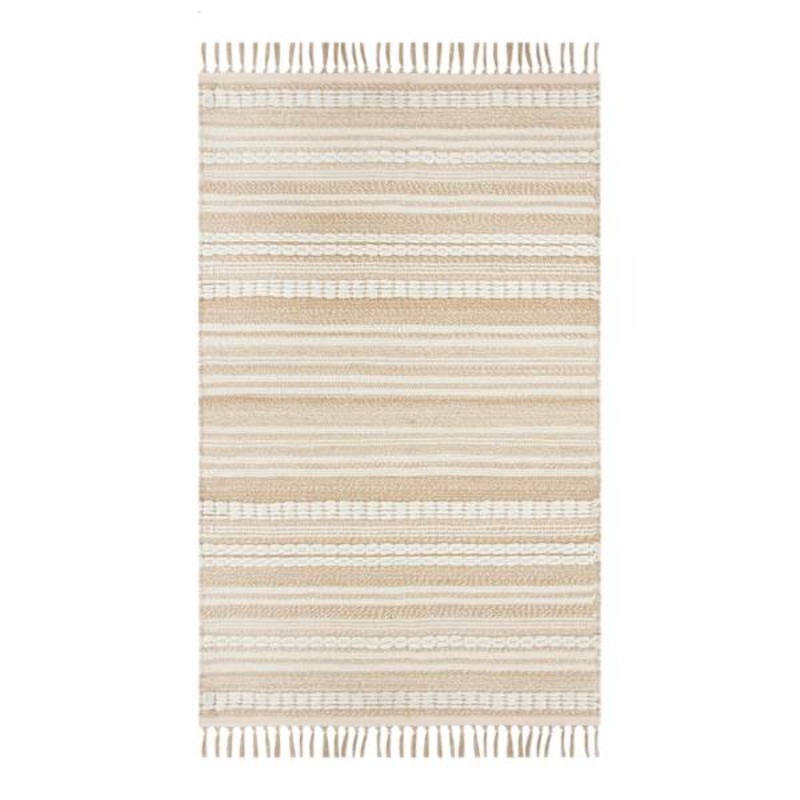 Panyer Ivory Striped Flatweave Accent Rug | At Home