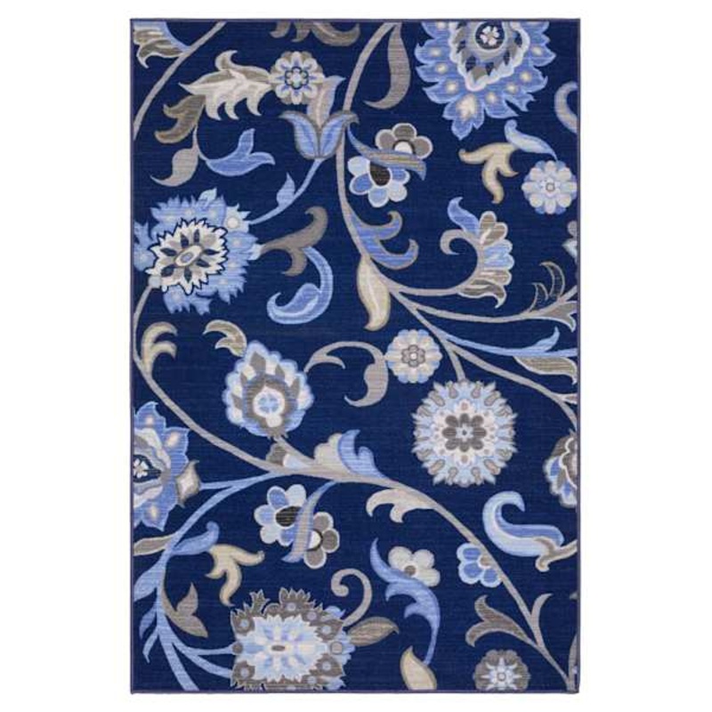 Seaton Navy Floral Accent Rug | At Home