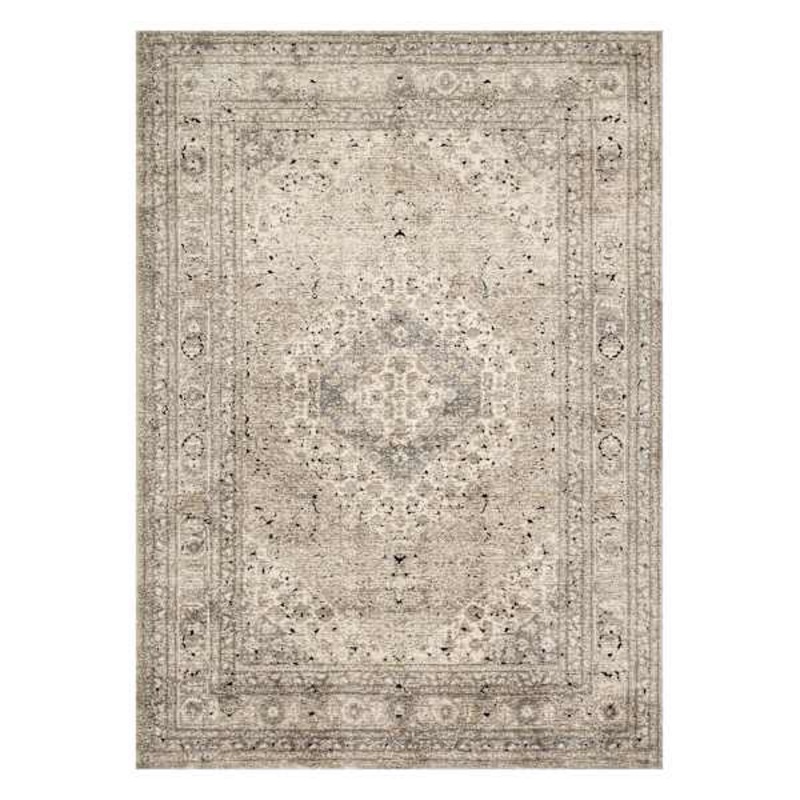 Xander Ivory and Tan Area Rug 5×7 | At Home