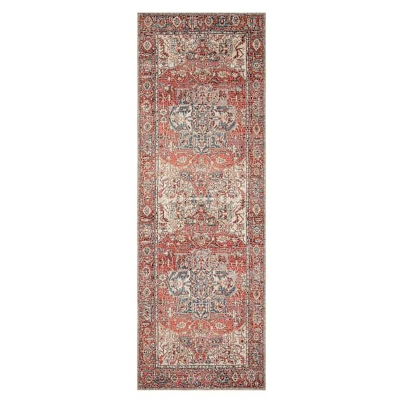 Valentina Terracotta Multicolor Medallion Runner 2×7 | At Home