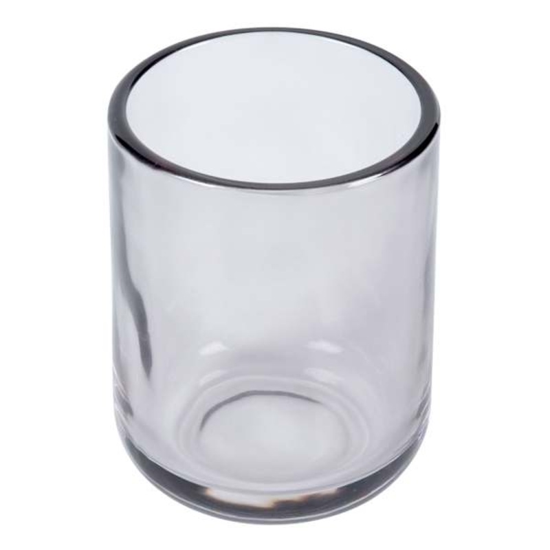 Found & Fable Jasper Grey Glass Tumbler, 4″