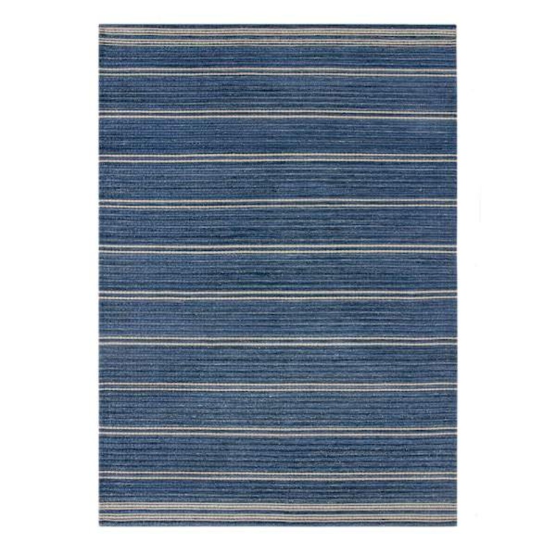 Ty Pennington Terrace Indigo Striped Flatweave Area Rug 5×7 | At Home