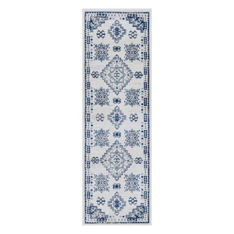 Roma Blue Medallion Runner 2×7 | At Home
