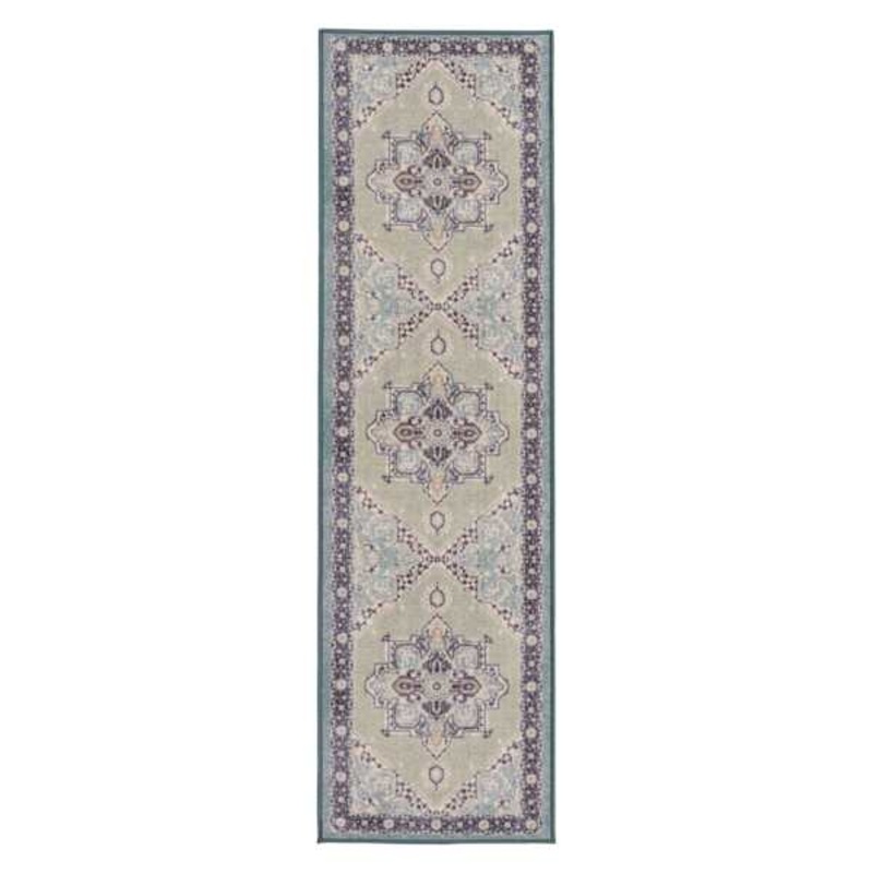 Venus Blue Multicolor Medallion Runner 2×7 | At Home