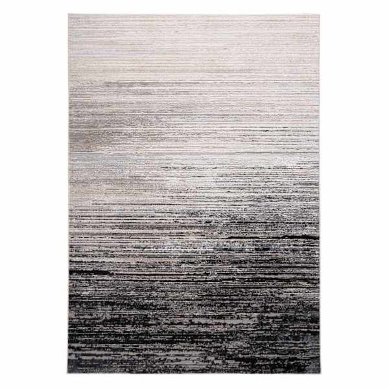 (A488) Avalis Grey & Black Ombre Area Rug, 5×7