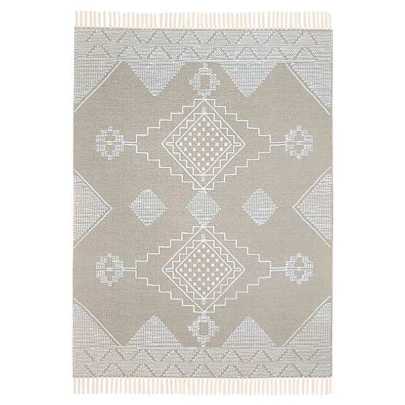 (B710) Found & Fable Goa Tan Medallion Area Rug, 5×7
