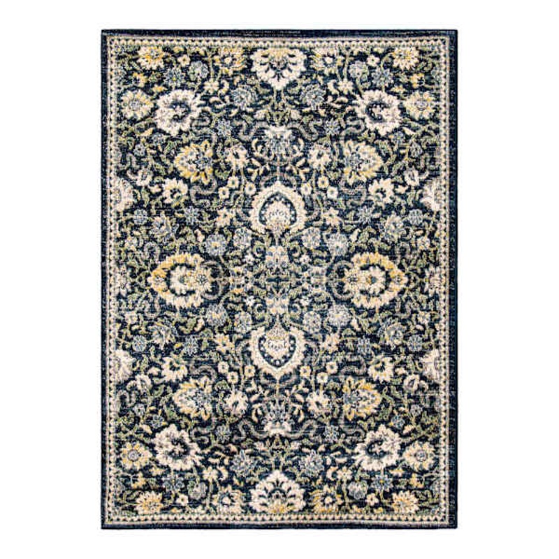 Olivia Navy Floral Area Rug 8×10 | At Home