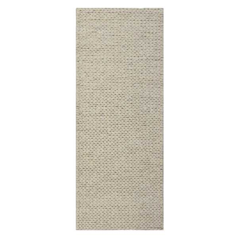 (A494) Honeybloom Ivory Chunky Knit Patterned Runner, 2×6