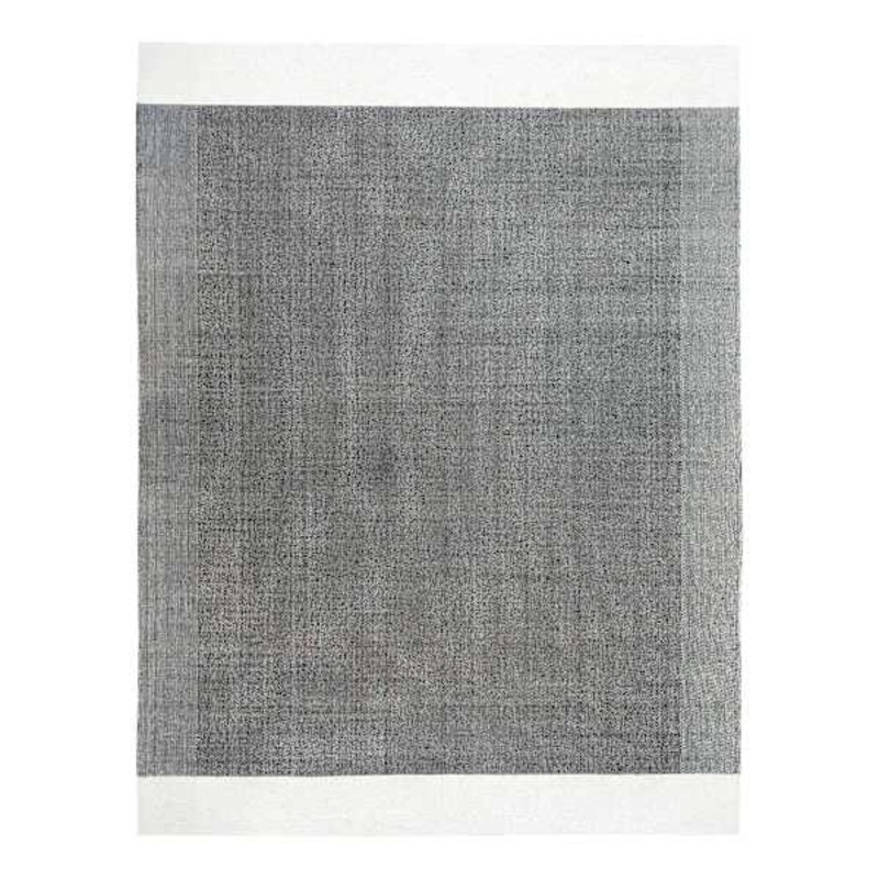 (B854) Found & Fable Agra Black & White Woven Area Rug, 7×9