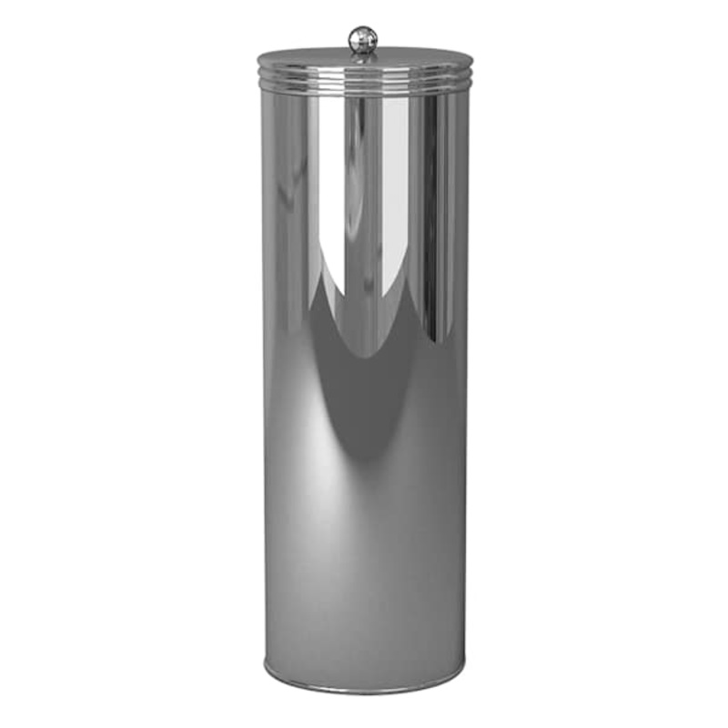 Baldwin Chrome Round Toilet Paper Holder with Lid