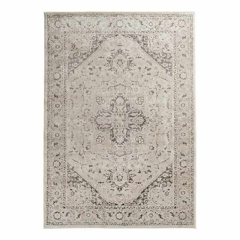 (A413) Clearwater Cream Medallion Area Rug, 5×7