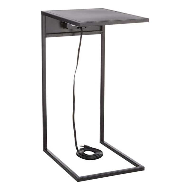 Black & Metal USB C-Table