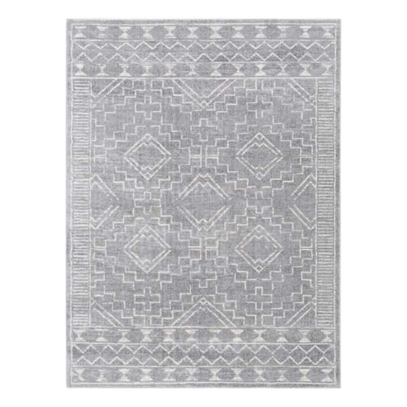 (D497) Roma Grey Global Area Rug, 5×7