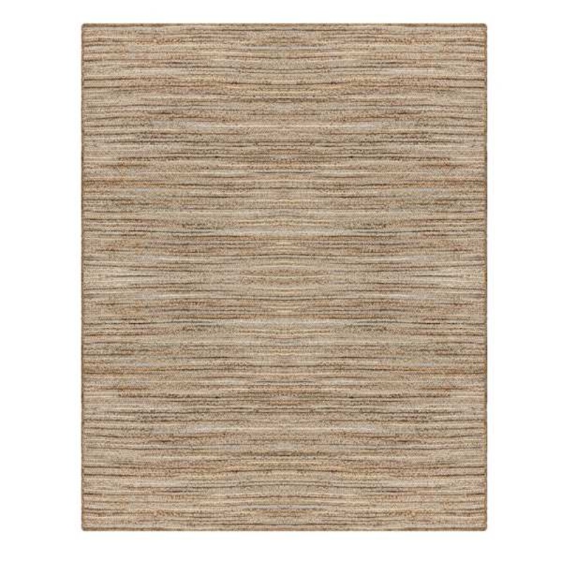 (B729) Ty Pennington Kensie Natural Striped Jute Area Rug, 8×10