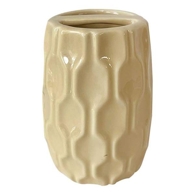 Honeybloom Kate Ceramic Yellow Toothbrush Holder