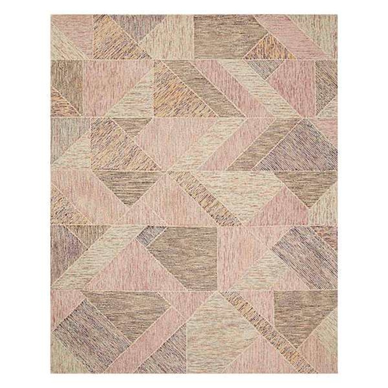 Tracey Boyd Sherman Gold & Blush Geo Design Area Rug 8×10 | Home Decor | At Home