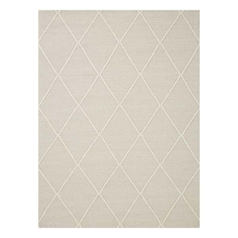 Wesley White Diamond Area Rug 8×10 | At Home