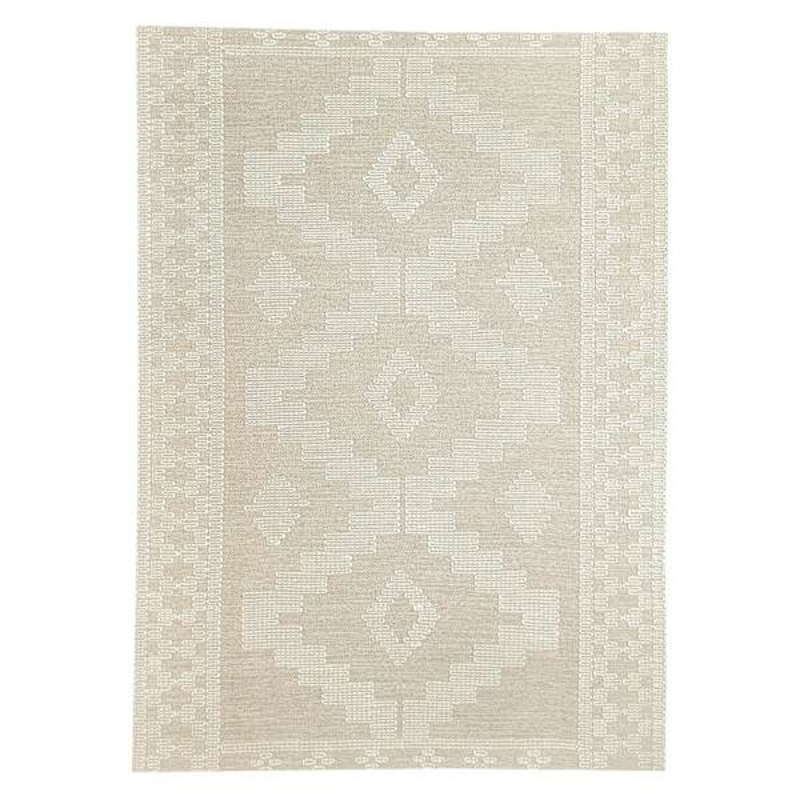(B669) Found & Fable Goa Ivory Tribal Handmade Area Rug, 5×7