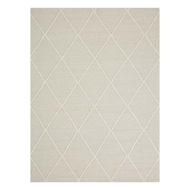 Wesley White Diamond Design Area Rug Area Rug | At Home