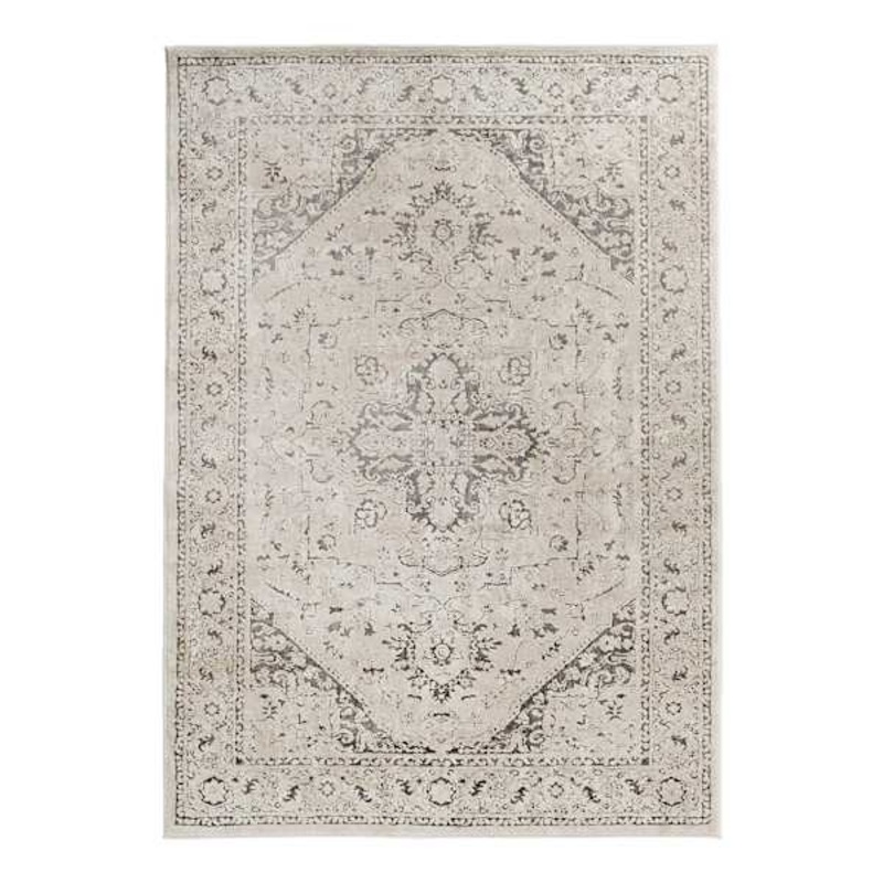(A413) Clearwater Cream Medallion Area Rug, 8×10