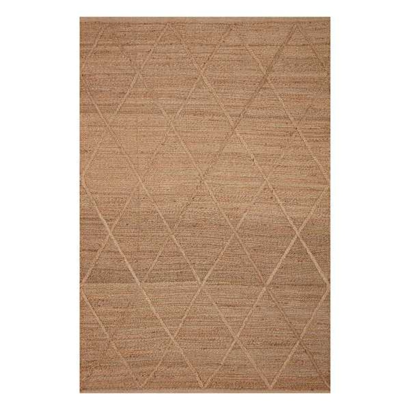 (B661) Providence Goldie Jute Diamond Design Area Rug, 5×7