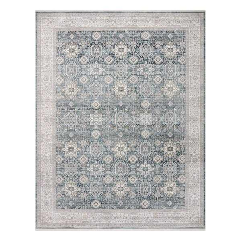 (B806) Tracey Boyd Anna Green Medallion Area Rug, 8×10