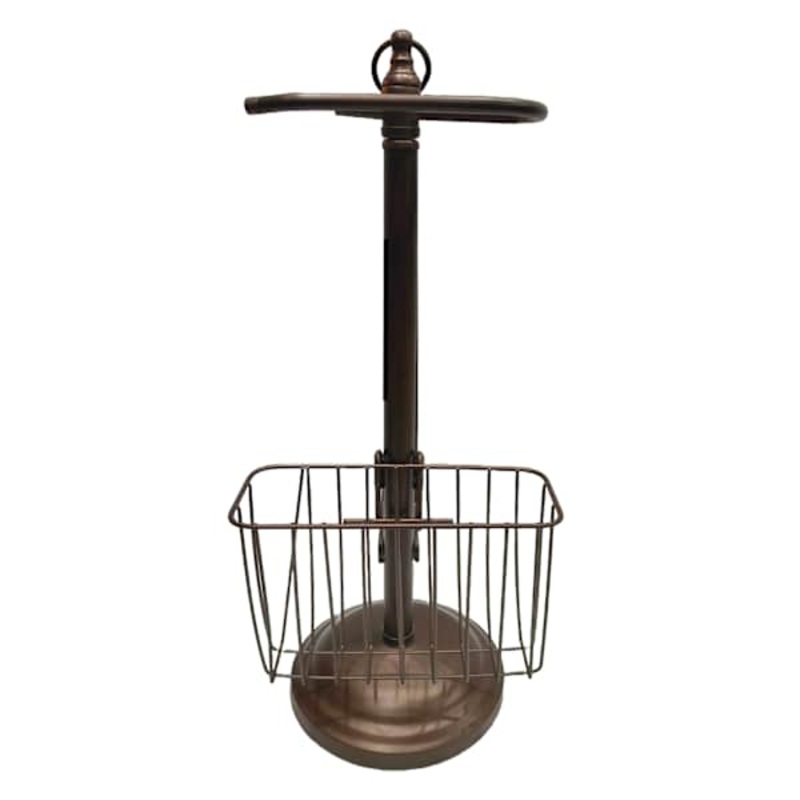 Eloise Oil Rubbed Bronze Standing Toilet Paper Holder with Storage