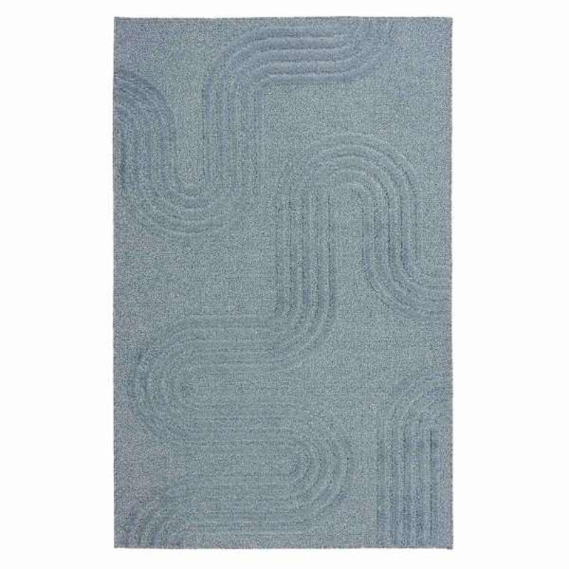 Mist Blue Tufted Accent Rug, 4×6