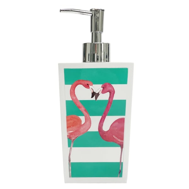 Flamingos in Paradise Pink Soap Dispenser, 7.8″