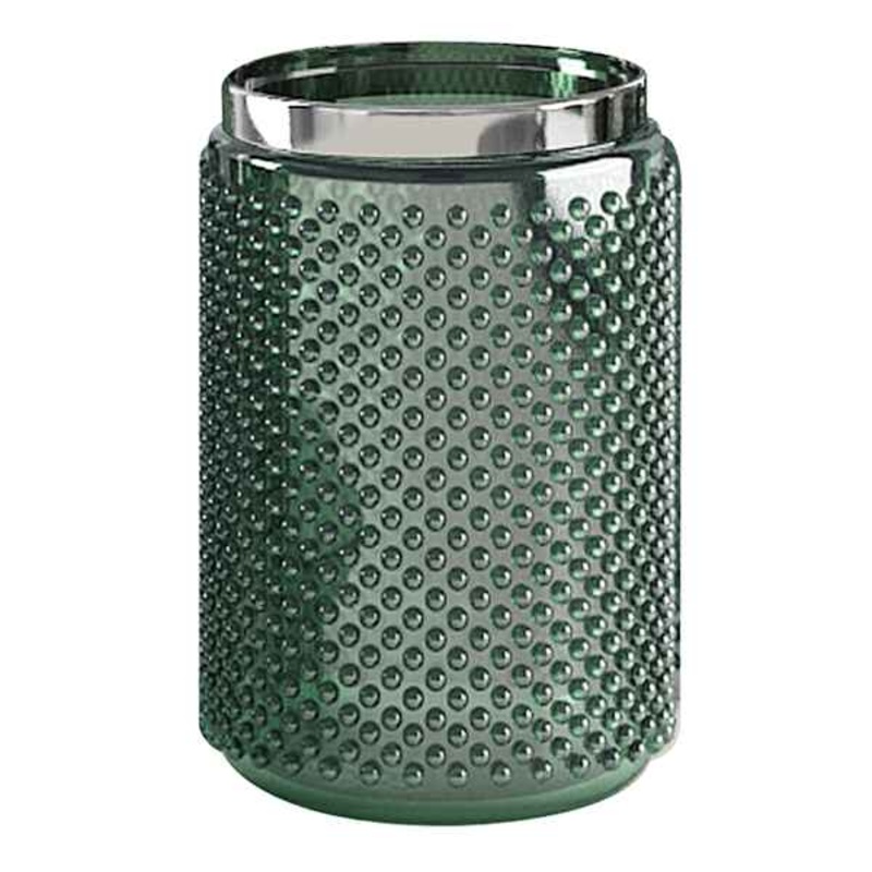 Honeybloom Green Bubble Glass Bath Tumbler, 5″