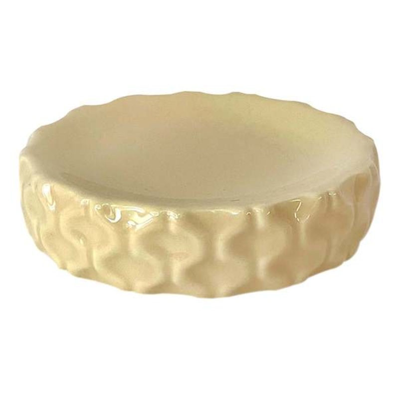 Honeybloom Kate Ceramic Yellow Soap Dish