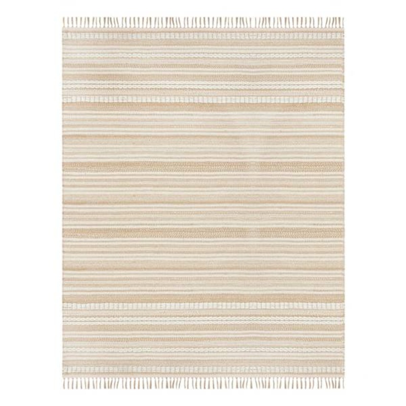 Panyer Ivory Striped Flatweave Area Rug | At Home