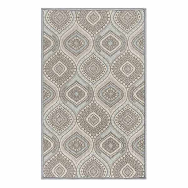 (D407) Contemporary Geometric Ogee Design Accent Rug, 3×5