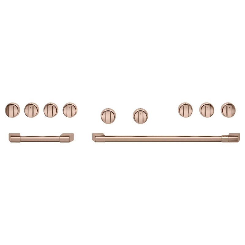 Cafe CXPR8HKPTCU Caf 48″ Brushed Copper Handle & Knob Set For Pro Range And Rangetop