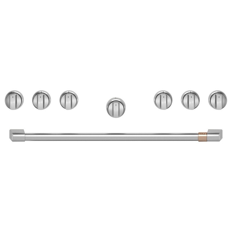 Cafe CXPR6HKPTSS Caf 36″ Brushed Stainless Handle & Knob Set For Pro Range And Rangetop