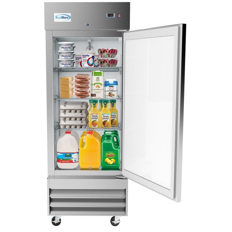 29 in. One-Door Reach-In Refrigerator – 15.5 Cu Ft. RIR-1D-SS-19C
