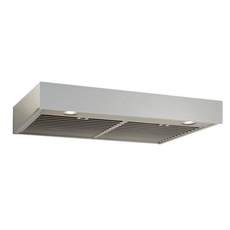 Best Range Hoods UCB3I30SBS Ispira 30-In. 550 Max Cfm Stainless Steel Under-Cabinet Range Hood With Purled Light System And Brushed Grey Glass, Energy Star Certified