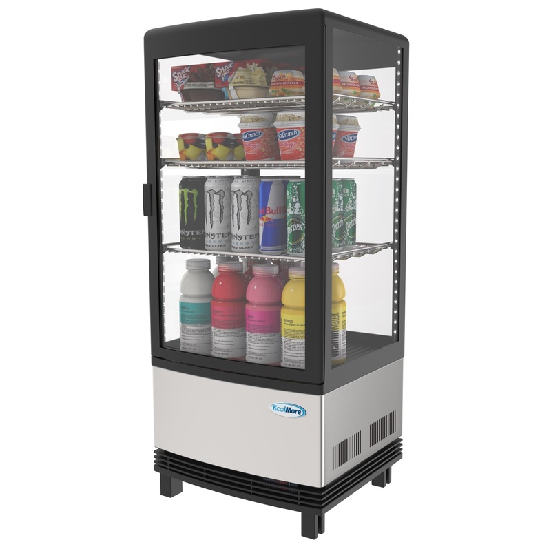 17 in. Stainless-Steel Countertop Display Refrigerator – 3 Cu Ft. CDCU-3C-SS.